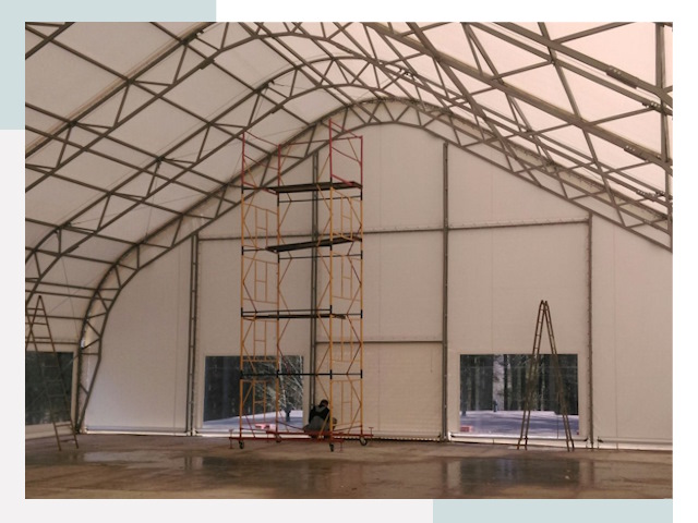 Шатровые ангары в Узловой