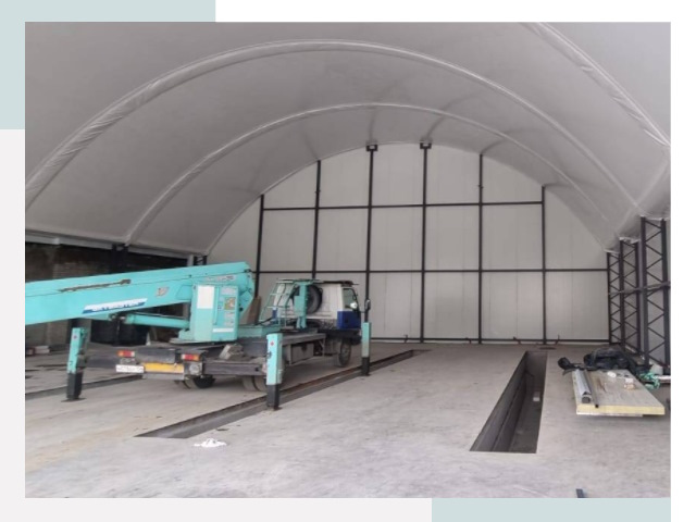 Внутреннее оснащение ангаров в Узловой