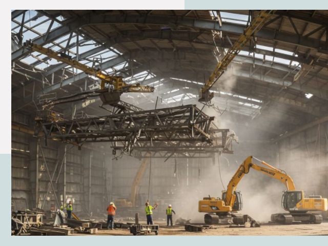 Демонтаж ангаров в Узловой от 611 руб. за м²